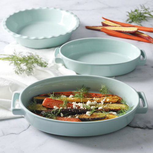 Martha Stewart 3 Piece Stoneware Bakeware Set Wayfair